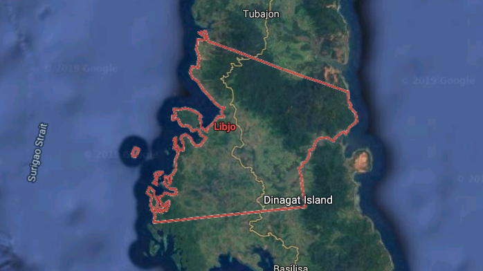 Satellite view of Libjo, Dinagat Islands. (Screenshot: Google Maps) 