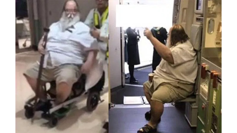 The unnamed offender as photographed by a mind-blown passenger in January. Photos: Jeff Lin / Facebook
