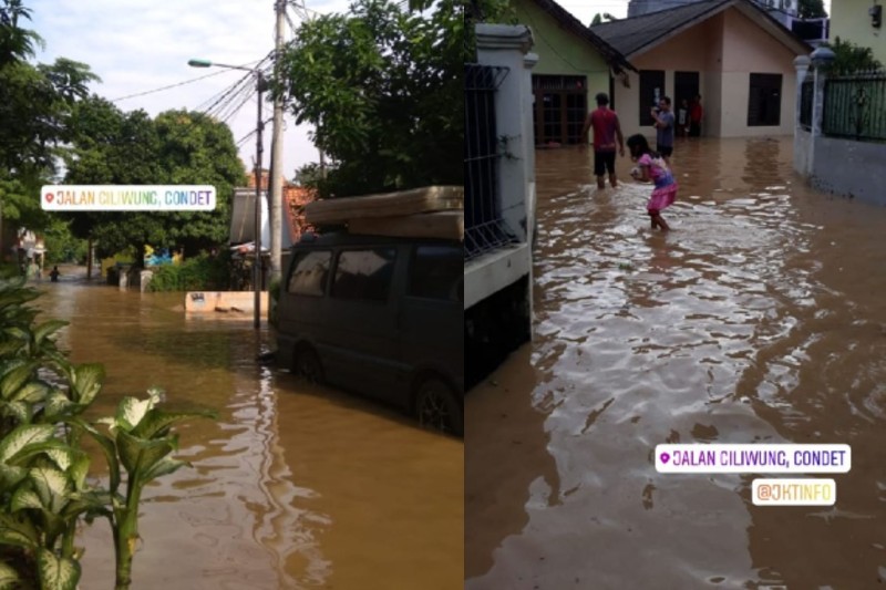 Floods tore apart part of Indonesia’s capital Jakarta, causing the trash-filled Ciliwung river to burst its banks and forcing residents to evacuate. (Photo: Instagram screenshots)