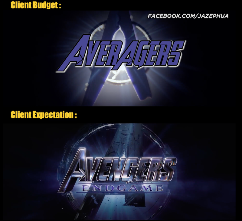 Yep, that good old clothes peg makes a perfect Avengers logo. Screengrab from video.