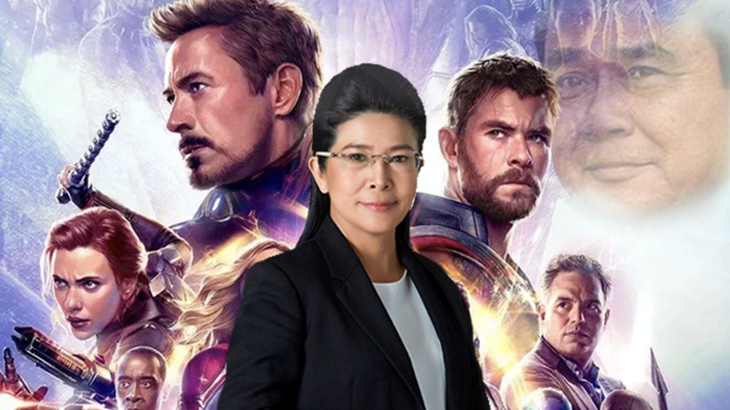 Photo: Marvel’s Avengers: Endgame, Sudarat Keyuraphan/ Facebook and Prayuth Chan-o-Cha/ Facebook