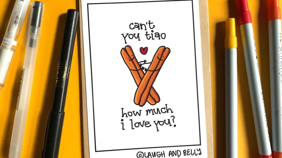 Tan Siqi’s pun-tastic illustrations are on cards that she sells on her website for S$6. (Photo: @laughandbelly / Instagram)