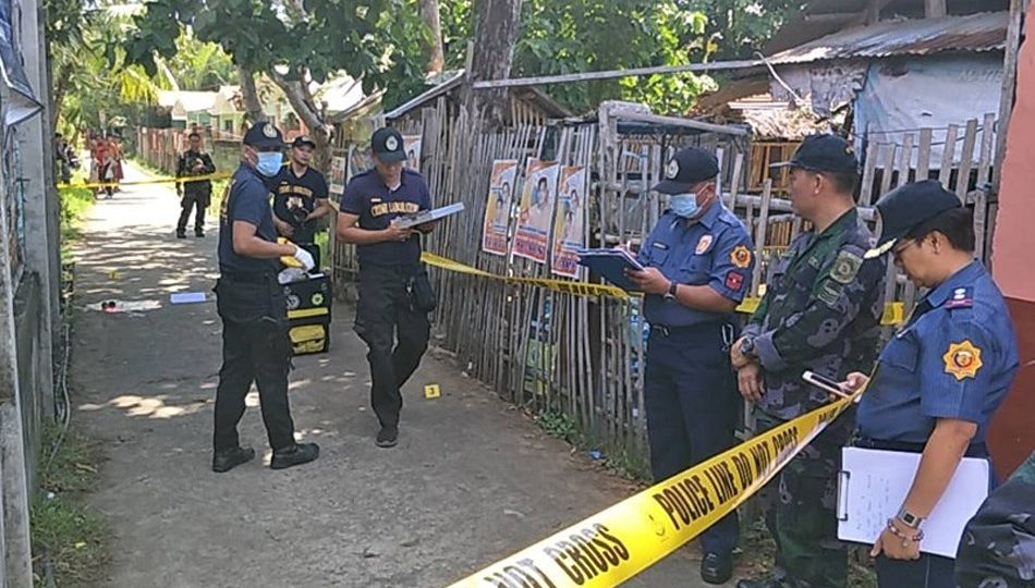 The site where village councilor Rick Isidro Moreno was shot. (Photo: ABS-CBN News) 