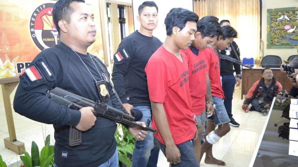 Two brothers and their friend have been sentenced to six years in jail over the death of Aka Haleku Marambatana on May 13. Photo: Humas Polda Bali / Facebook