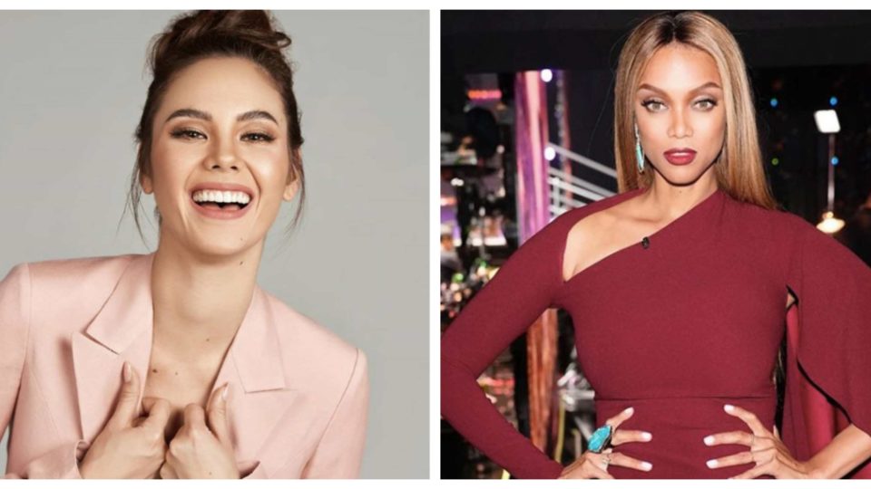 Image composite: Catriona Gray and Tyra Banks’ Instagram accounts.