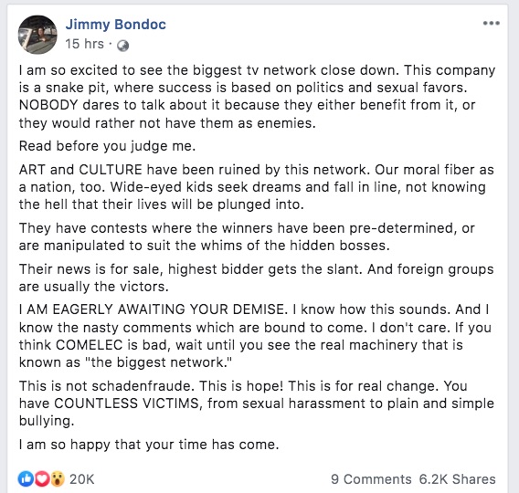 Photo: Screenshot Jimmy Bondoc