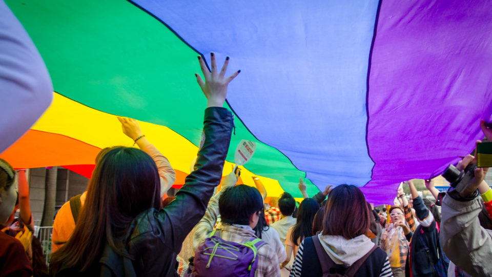 People take part in the Hong Kong Pride Parade in 2014. Photo via Flickr/doctorho.