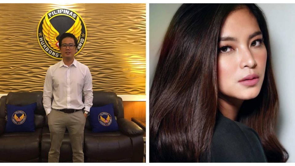 Government official Jimmy Bondoc and actress Angel Locsin. Photo: Bondoc’s Facebook page, Locsin’s IG account
