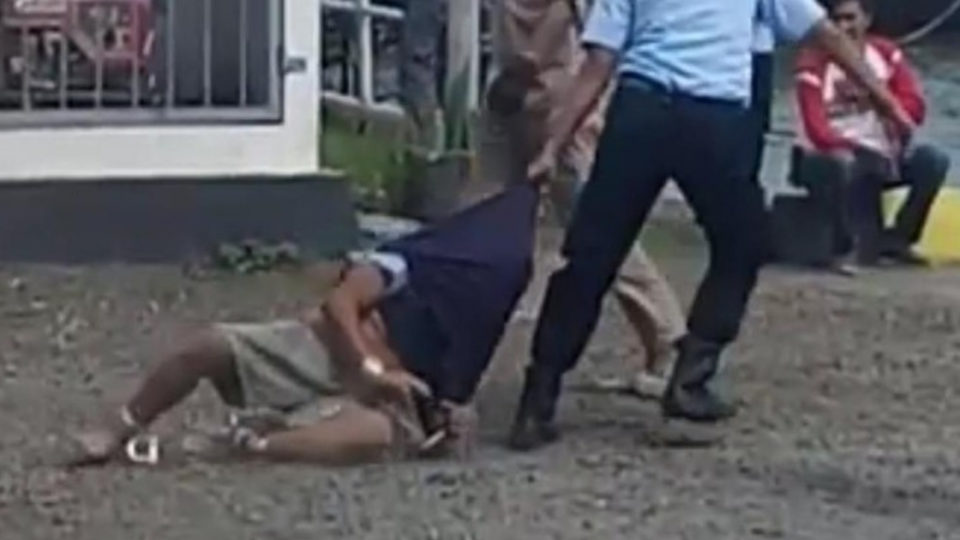 In the one minute and 22 second clip, some of the prisoners from Bali’s Kerobokan and Bangli prisons can be seen getting beaten and dragged by prison officers. Photo: Istimewa