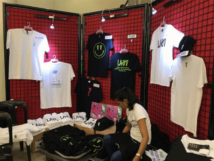Lauv merchandise. Photo: Kaka Corral/Coconuts Media