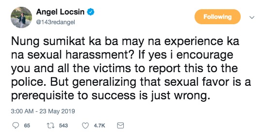 Photo: Screenshot from Angel Locsin's Twitter