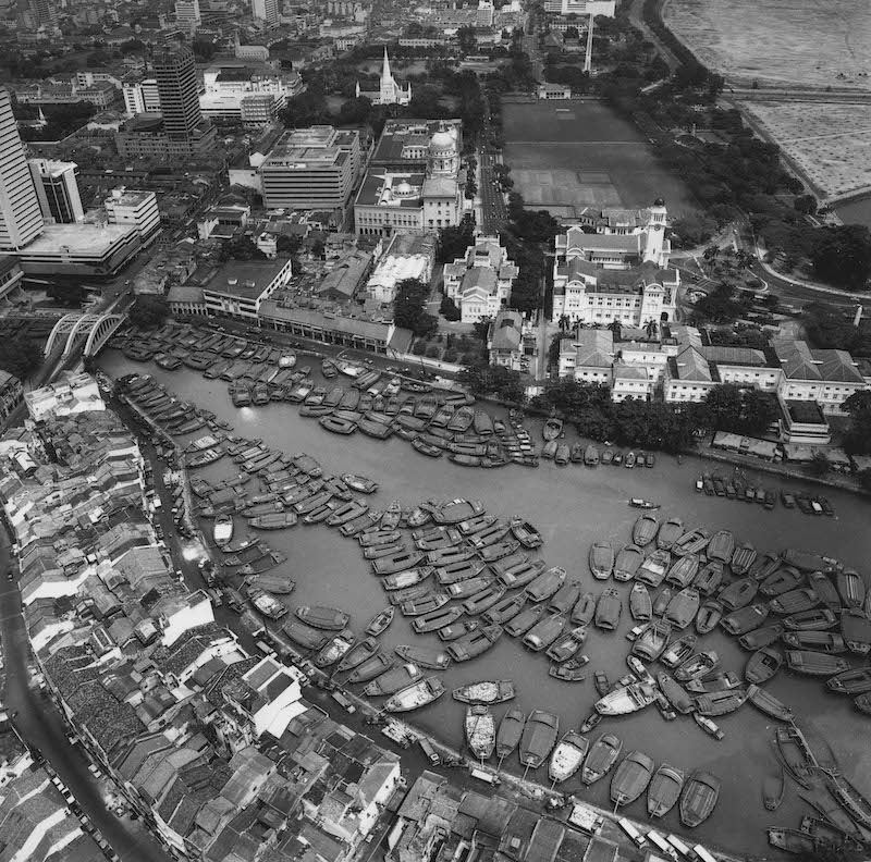 Aerial view of Singapore River. Photo: Lim Kwong Ling