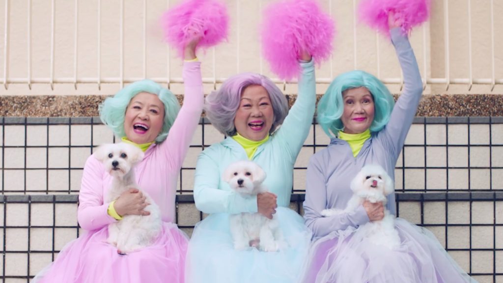 Art-directed grannies. Screengrab via Vimeo.