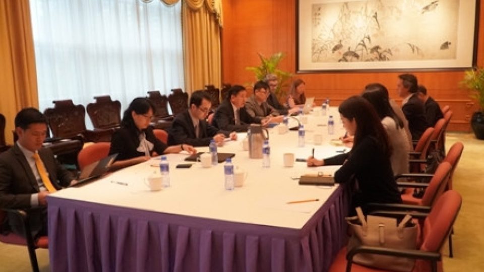 A meeting between members of the press and the Office of the Commissioner of the Ministry of Foreign Affairs earlier this week. Photo via the OCMFA.