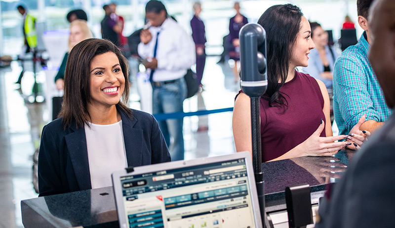 Biometric face-detection technology used by Delta Airlines in October  2018. Photo: Delta Airlines 