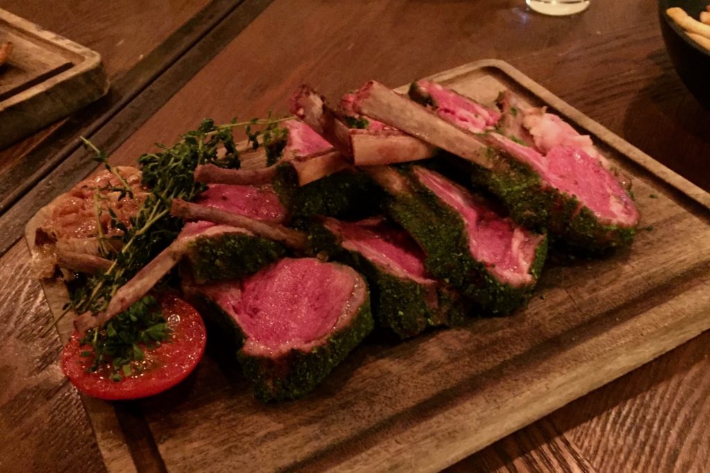 The rack of lamb at Mr. & Mrs. Fox. Photo: Stuart White.