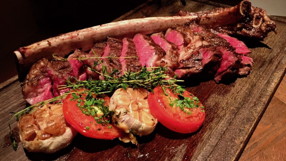 The Australian wagyu tomahawk steak at Mr. & Mrs. Fox. Photo: Stuart White.