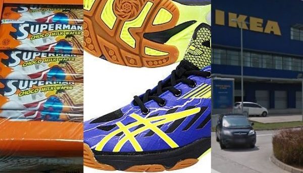 From left: Superman chocolate wafer biscuits, Professional shoes, IKEA Indonesia