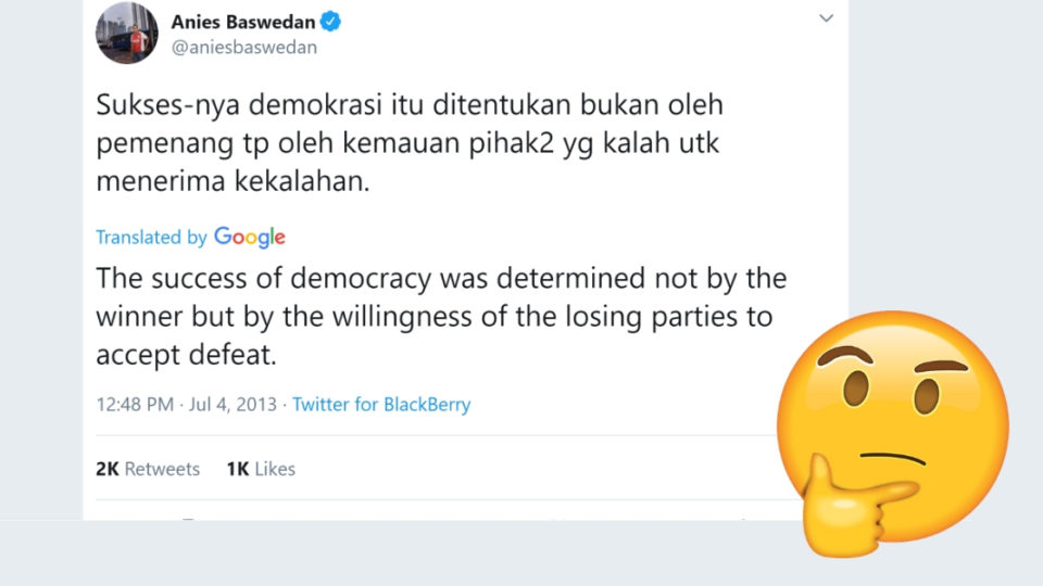 Screenshot: @aniesbaswedan / Twitter