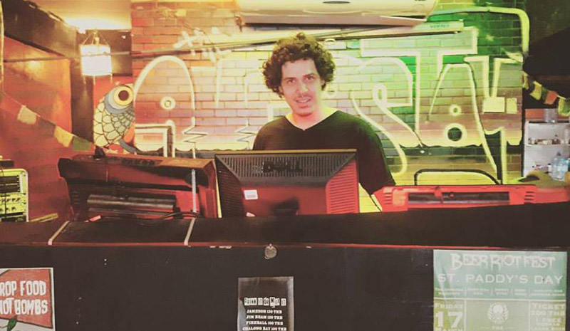 The Overstay’s Yuval Schwock at the venue in a 2017 photo. Photo: The Overstay / Facebook