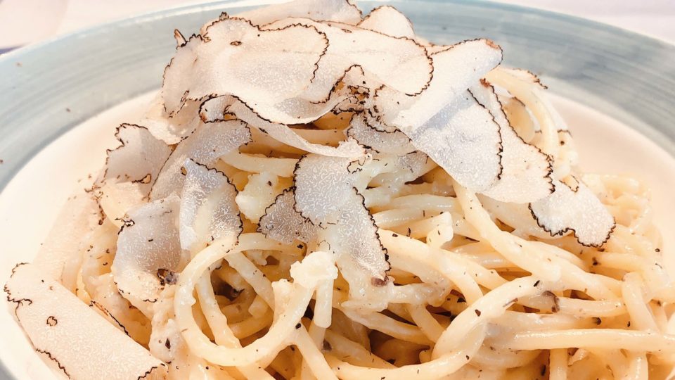 The cacio e pepe with shaved truffle at Papi. Photo courtesy of Papi.