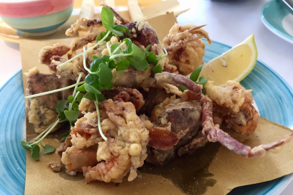 The fried soft-shell crab at Papi. Photo by Stuart White.