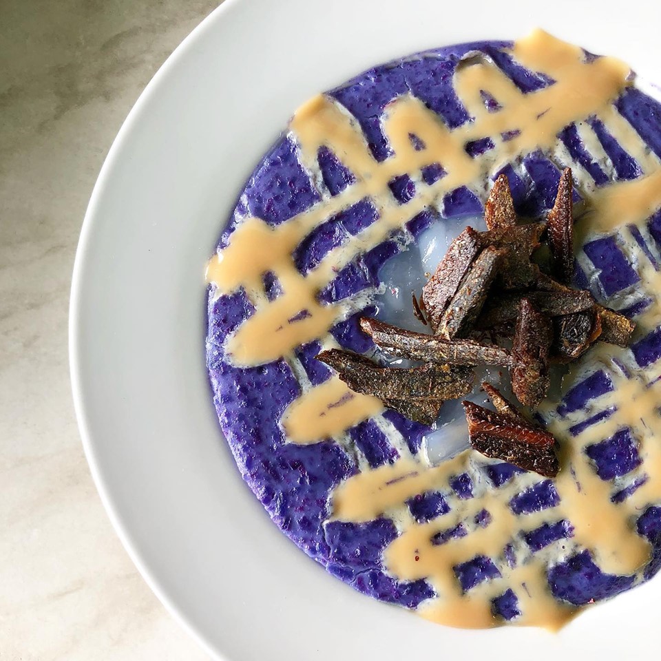 Ube Champorado (PHP280/US.39). Photo: Flossom Kitchen + Cafe/FB 