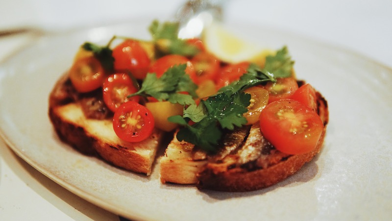 The sardine bruschetta. Photo: Coconuts Bali