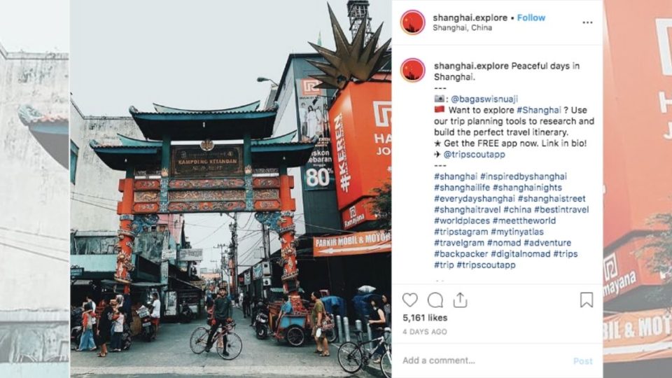 Nope, it’s not in Shanghai, China — Kampung Ketandan is a Chinatown in Yogyakarta, Indonesia. Screenshot from  Instagram/@shanghai.explore & @bagaswisnuaji
