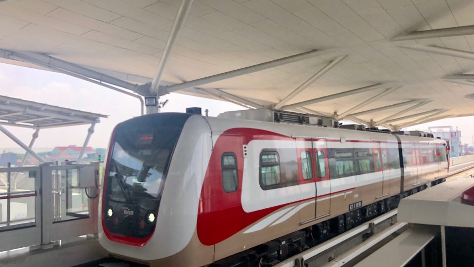 A photo of LRT Jakarta. Photo: Nadia Vetta Hamid/Coconuts Media