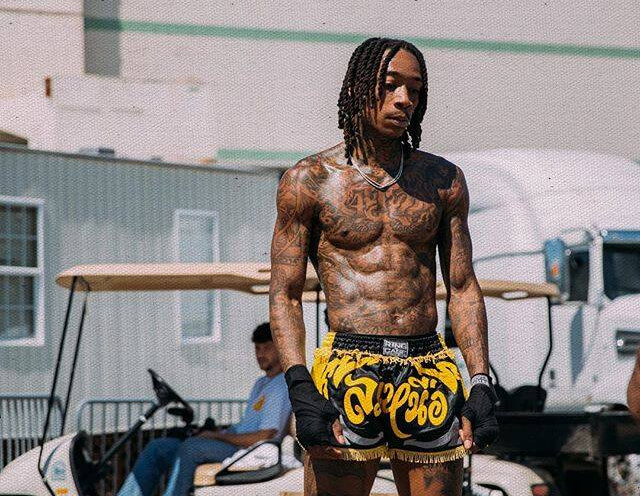 Wiz Khalifa sporting some Muay Thai shorts. Photo: Wiz Khalifa / FB