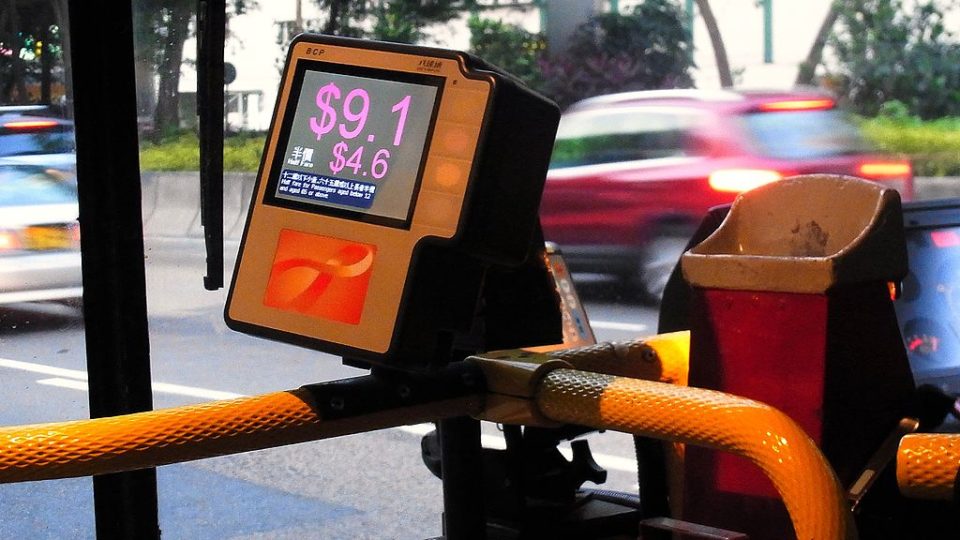 An Octopus card reader on a Hong Kong bus. Soon Apple users will be able to pay at Octopus readers with the tap of a phone. Photo via Wikimedia/Ka890.