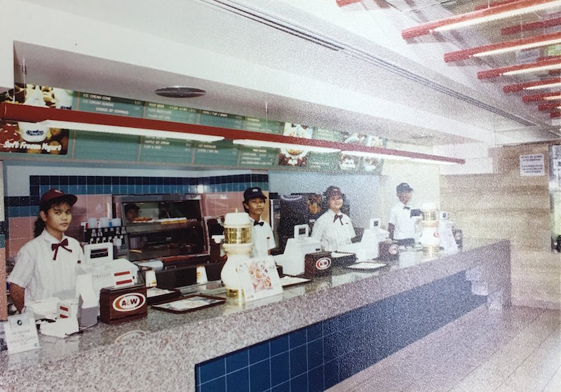 Check out those vintage uniforms. Photo: A&W Singapore/Facebook