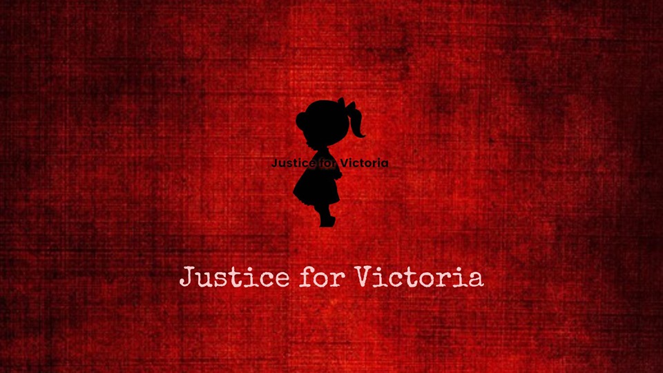 Justice for Victoria banner, calling for justice in the child rape case that has shocked Myanmar via Justice for Victoria Facebook page.