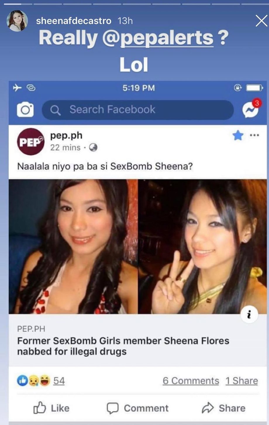 Screenshot: @sheenafdecastro/IG.