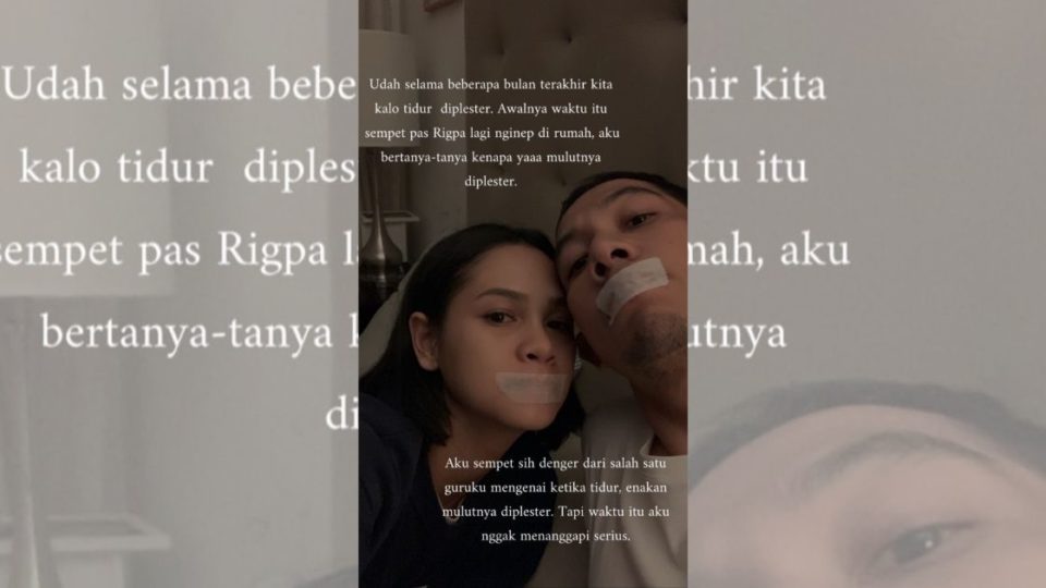 Indonesian jazz singer Andien has recently gone viral for popularizing a new sleeping technique, which involves sleeping with one’s mouth shut with surgical tape. Photo: Instagram/@andienaisyah