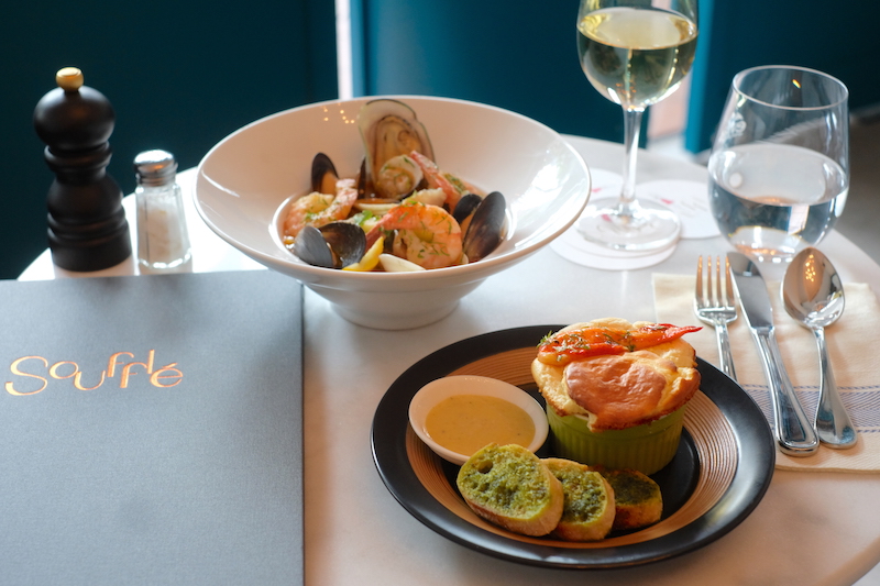 Bouillabaisse with mini souffle. Photo: Souffle