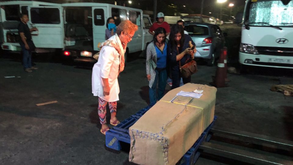 The cadaver of one of the victims. <i>Photo: Clark Galang/Department of Foreign Affairs</i> 