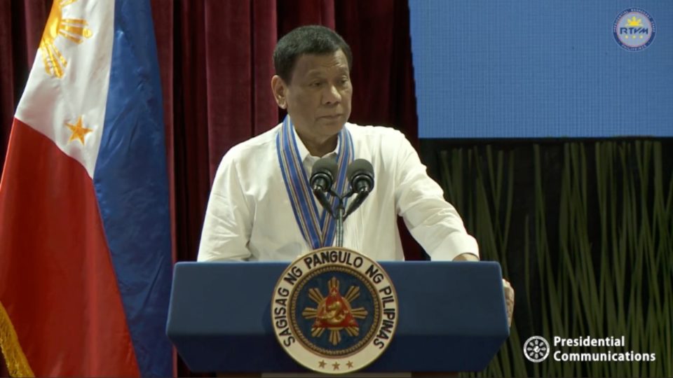 President Rodrigo Duterte. <i>Photo: Screenshot from Radio Television Malacañang</i>  