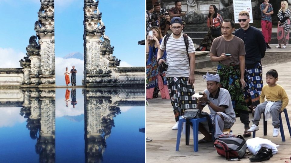 ‘Gates of Heaven’ photo at Pura Lempuyang Luhur in Karangasem. Photo: Polina Marinova / Twitter