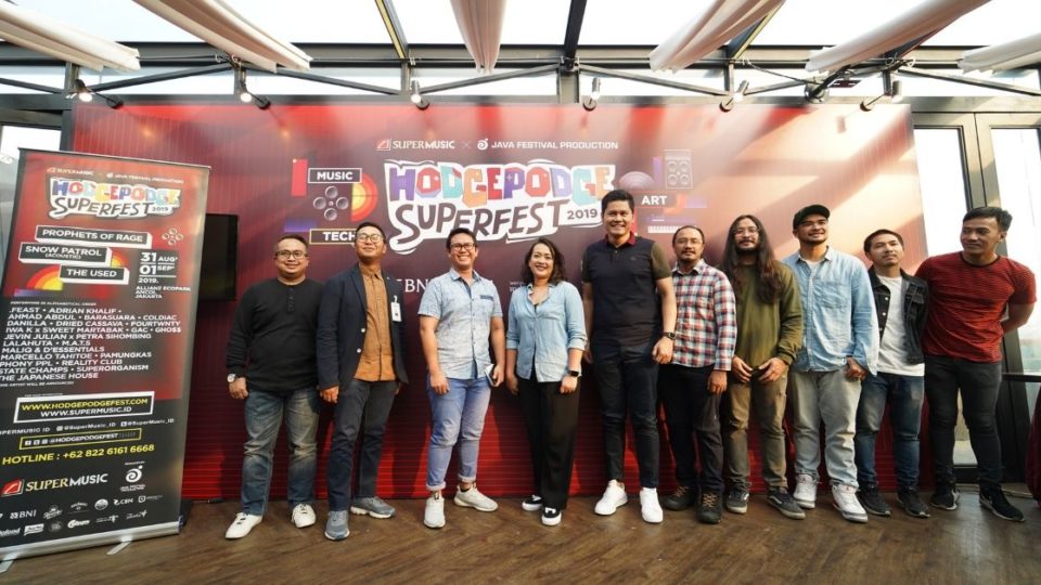 Hodgepodge Superfest 2019’s second phase lineup press conference at Baxter Smith, Senopati, Jakarta on Wednesday, July 10. Photo by Java Festival Production