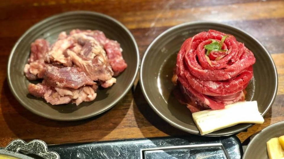 Seorae’s galmaegi and bulgogi. Photo: Marc Rubinstein for Coconuts Media