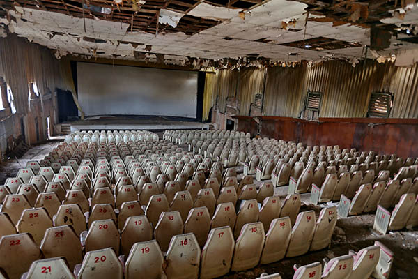 Interior of the Petch Siam Theatre in the Sri Samrong district of Sukhothai province. Photo: Philip Jablon / Courtesy