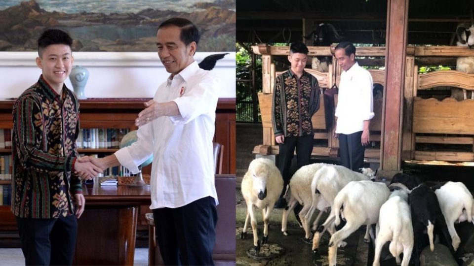 On Sunday, President Jokowi took Brian on a tour around Bogor Palace Complex, including the shed where he keeps his goats and lambs. Photo: Instagram/@jokowi & @bekrafid