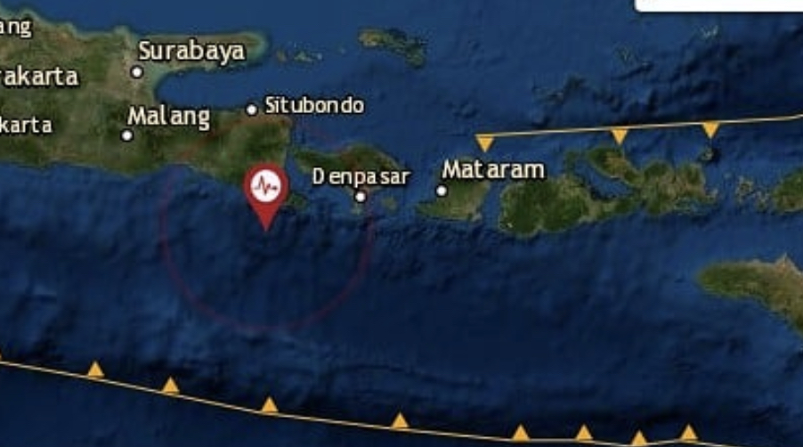 According to Indonesia’s Meteorological, Climatological and Geophysical Agency (BMKG), the quake’s epicenter was 84 kilometers southwest of the island, hitting at a depth of 71 kilometers at 9.29am on July 24. (Photo: BMKG)