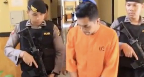 NM was arrested on July 22 for dealing and using drugs by police in Bangli. (Photo: humasresbangli / Instagram) 