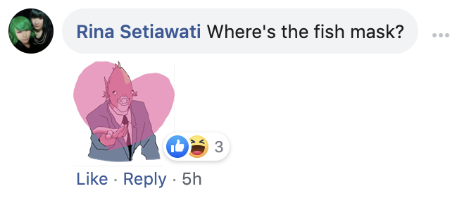 Screenshot of a Facebook comment on Michael Chew.