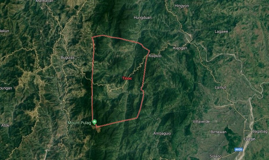Tinoc, Ifugao map. <i>Photo: Google maps</i>