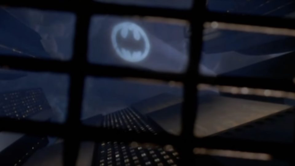 The Bat signal. Screengrab via YouTube.