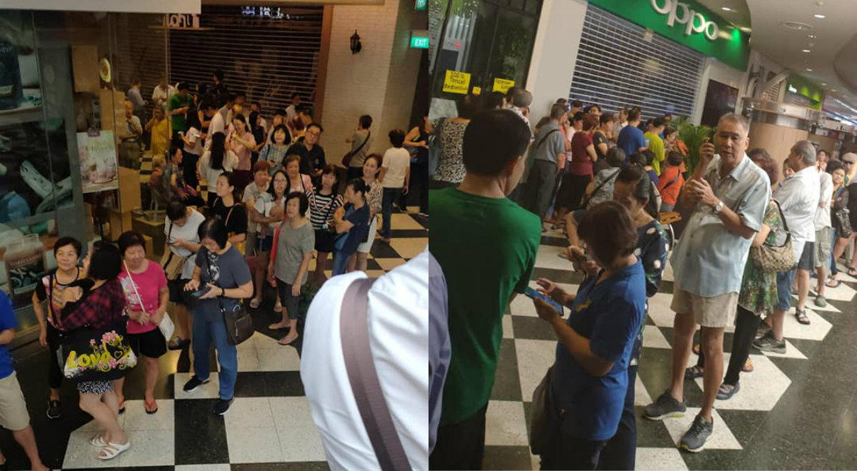 Singaporeans queuing for the Huawei Y6 Pro smartphone. (Photos: Facebook/Carey Wong)